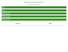 Tablet Screenshot of birchwoodmedicalpractice.com